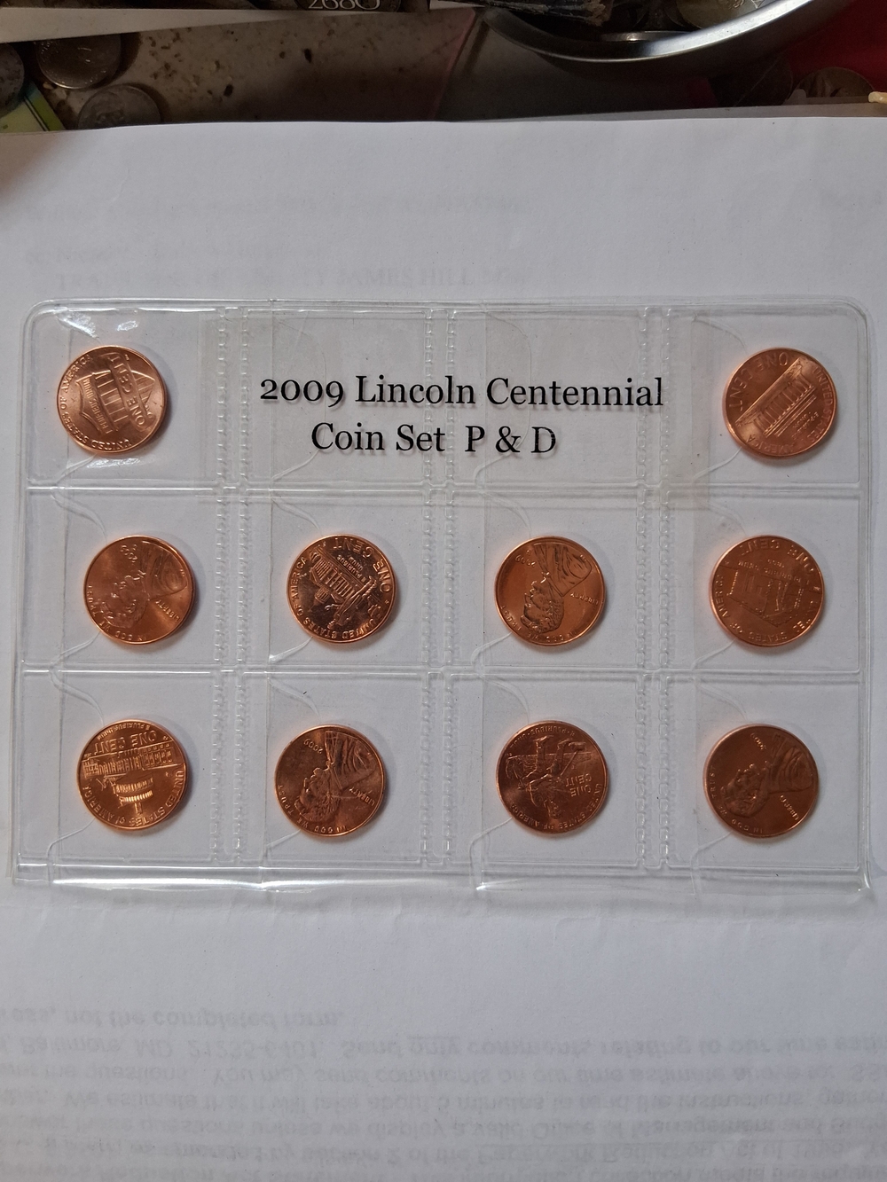 2009 Lincoln Bicentennial P & D 10 Coin Set - Uncirculated Collector Pack